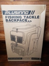 PLUSINNO Water-Resistant Fishing Backpack with Rod Holders,Khaki