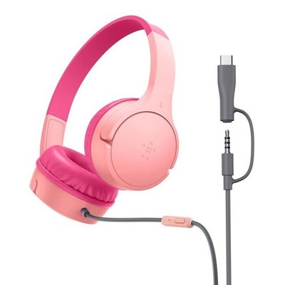 Belkin Soundform Mini Headset kabelgebunden Kopfband Anrufe/Musik USB Typ-C pink