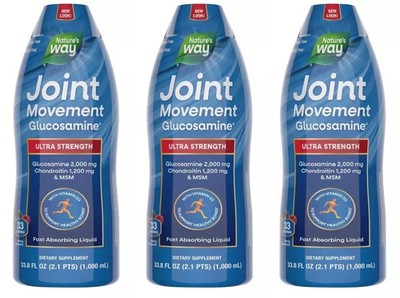 3 Pack - Nature's Way Joint Movement Glucosamine Liquid, 33.8 fl. oz.