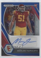 2021 Panini Prizm Draft Picks Blue 33/149 Marlon Tuipulotu #DPA-MTU Auto 0c6