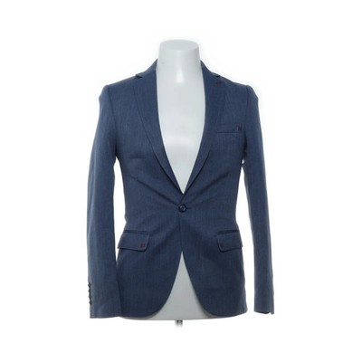 Jack Zeo, Blazer, Größe: 46, Blau, Polyester/Viskose, Fischgräte, Herren #vUs