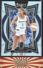 2025 Panini Select WNBA #15 Diamond Miller Silver Prizms Dallas Wings