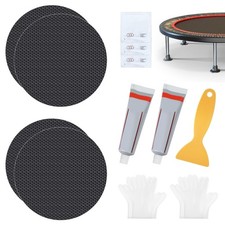 Trampoline Patch Repair Kit 4.1'' Round Square Patches  Black