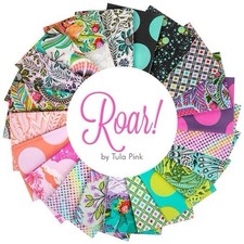 Free Spirit Tula Pink Roar 18 Fat Quarters Floral Dinosaurs