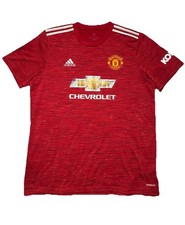 Adidas Manchester United 2020/21 Jersey Kit Hombre XL Aeroready Chevrolet Rojo