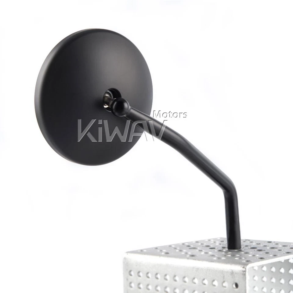 Motorcycle Eclipse 4" round mirror black + 5/16" adapters for Harley-Davidson ε - Image 4 of 4