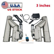 3 Inch Double Electric Exhaust Dual Valve Y Pipe Control Valve W Remote Switch