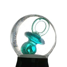 Schneekugel Baby Schnuller 8 cm – Made in Austria – 90er Jahre – Glas – selten