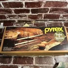 Vintage Pyrex "Bake A Round" by Corning 990, Manual And Stand In Original Box