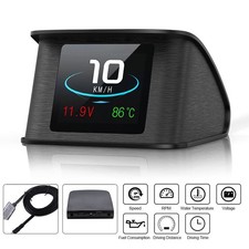 On-board Car Obd2 Speedometer Alarm Fuel Consumption Meter Temperature Gauge Us