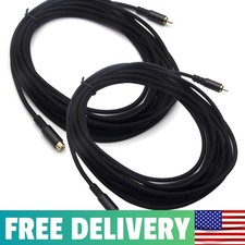 Gold-Plated RCA Extension Cable 20ft - Perfect for Home Theater Audio Setup