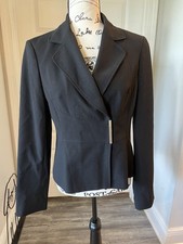 Calvin Klein Fully Lined Black Blazer With Decorative Closure Size 6