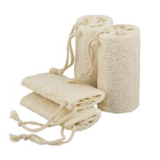5 Natural Loofah Exfoliating Body Sponge Scrubber, Plant-Based Organic Loofa ...
