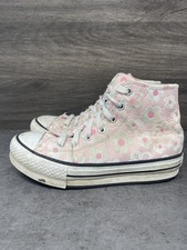 Converse Chuck Taylor All Star Lift Kids Size 3 Youth Pink White Flower Pattern