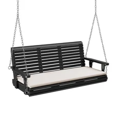 Heavy Duty 4/5FT Patio Wooden Porch Swing Chair with Hanging Chains for Garden