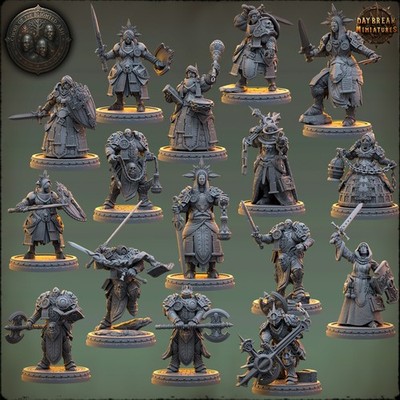 Daybreak Miniatures Resin Komplett Set Tabletop TTRPG D&D Seuchen Priester Ultra