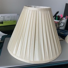 Set of 2 cream/Beige Pleated Lamp Shades Empire Style for Table Lamps