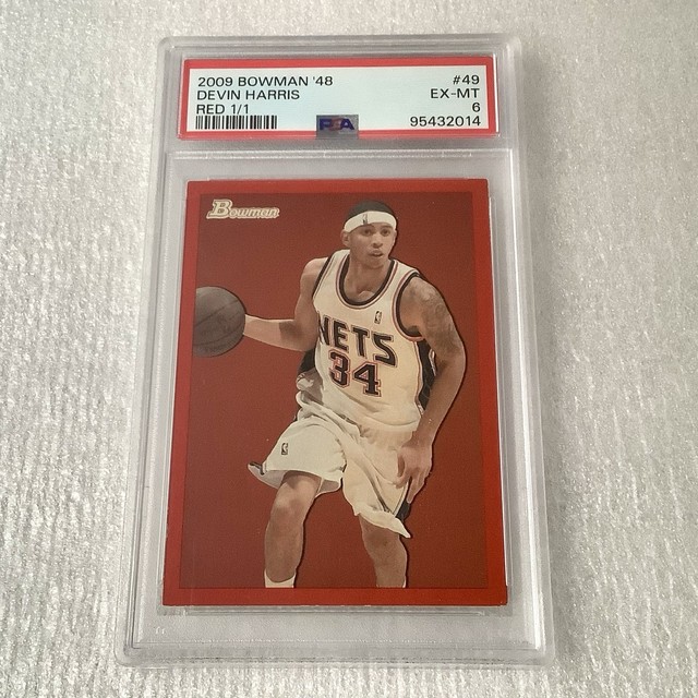 2009-10 Bowman 48 Devin Harris One of One Red 1/1 PSA 6 Topps