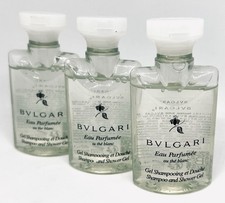 LOT OF 3 Bvlgari White Tea au th  blanc Shampoo  Shower Gel 1.3oz/40ml each X 3
