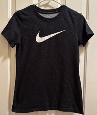 NIKE Athletic Women's Dri-Fit Black T-Shirt, Small THE NIKE TEE
