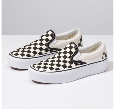 taupe checkered vans