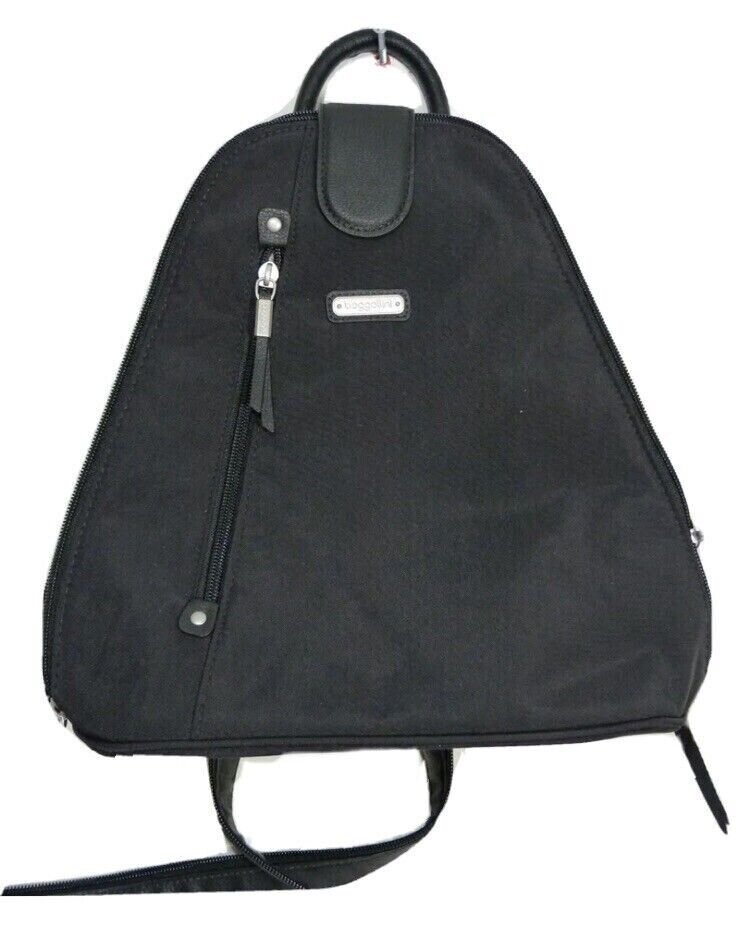 NEW Baggallini Black Metro Convertible Backpack Sling