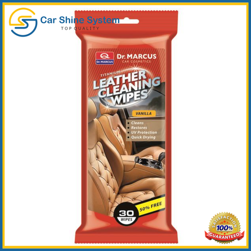 LEATHER CLEANING WIPES 30 VANILLA SOFA CHAIR SETTEE CLEANER PROTECTOR