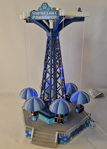 Lemax Snowflake Paradrop Carnival Ride Amusement Park Christmas Village Musical - Picture 12 of 17