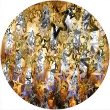 Graphical Slipmat Slip Mat for any 12" DJ Turntable Record Player ABSTRACT STARS