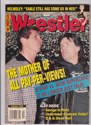 The Wrestler Magazine October 1998 Wrestling Vince McMahon Eric Bischoff 90s