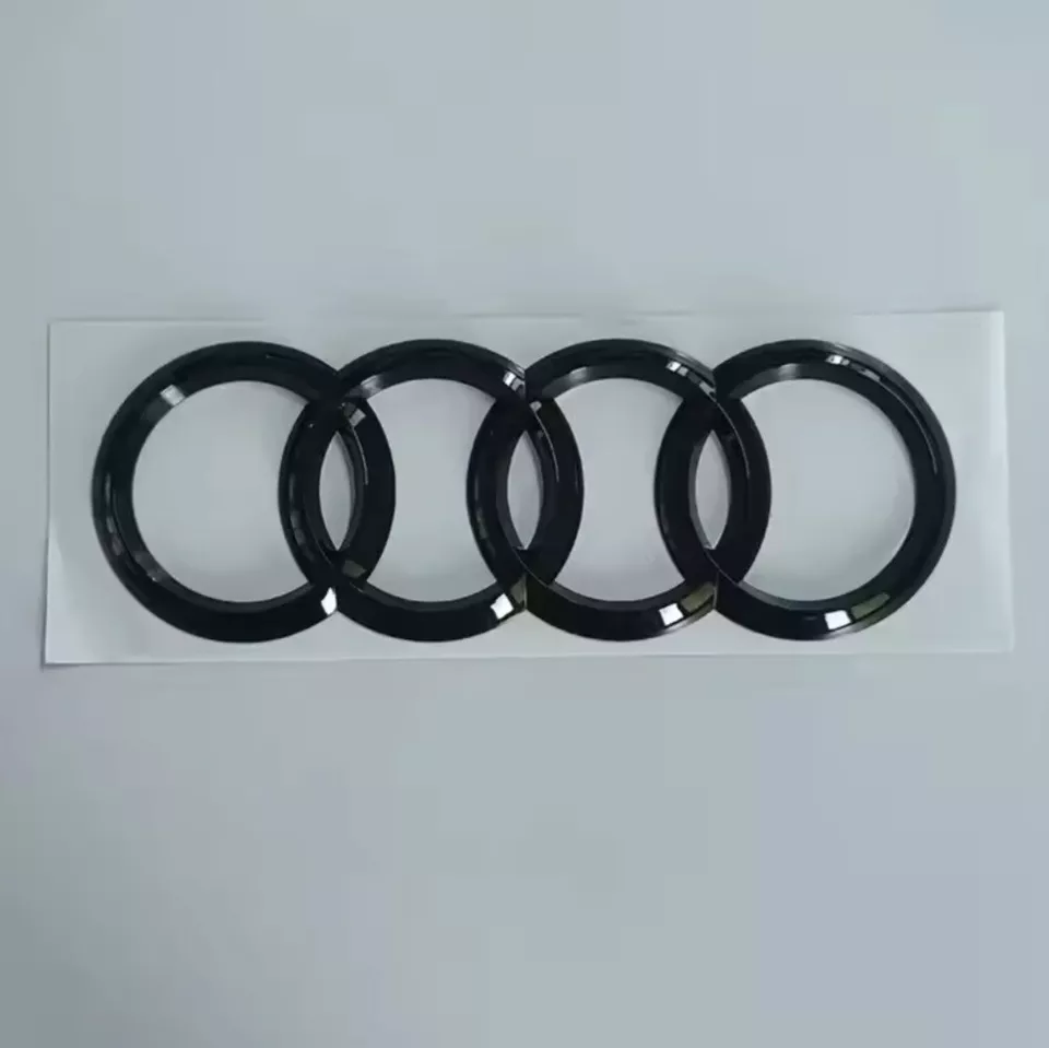 KIT COMPLETO LOGHI AUDI Q2 NERO LUCIDO fregi ANTERIORE + POSTERIORE targhette Q2 - Image 3 of 4