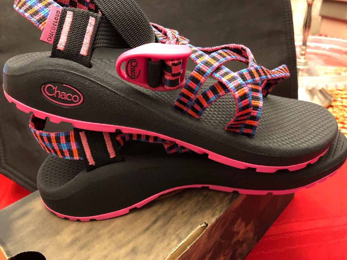 Chaco Womens Z/Cloud X Sandal, Tartan Magenta,Rose Size
