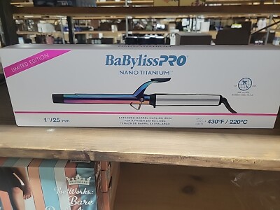 BaBylissPRO Nano Titanium Professional Curling Iron with Extended Barrel- 1 Inch