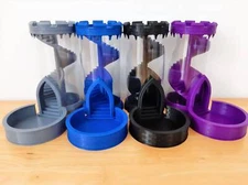 Transparent Spiral Staircase Dice Tower | Dice Tray | Board Game Accessory
