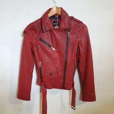 Brand New Barneys Oxblood Leather Jacket 12