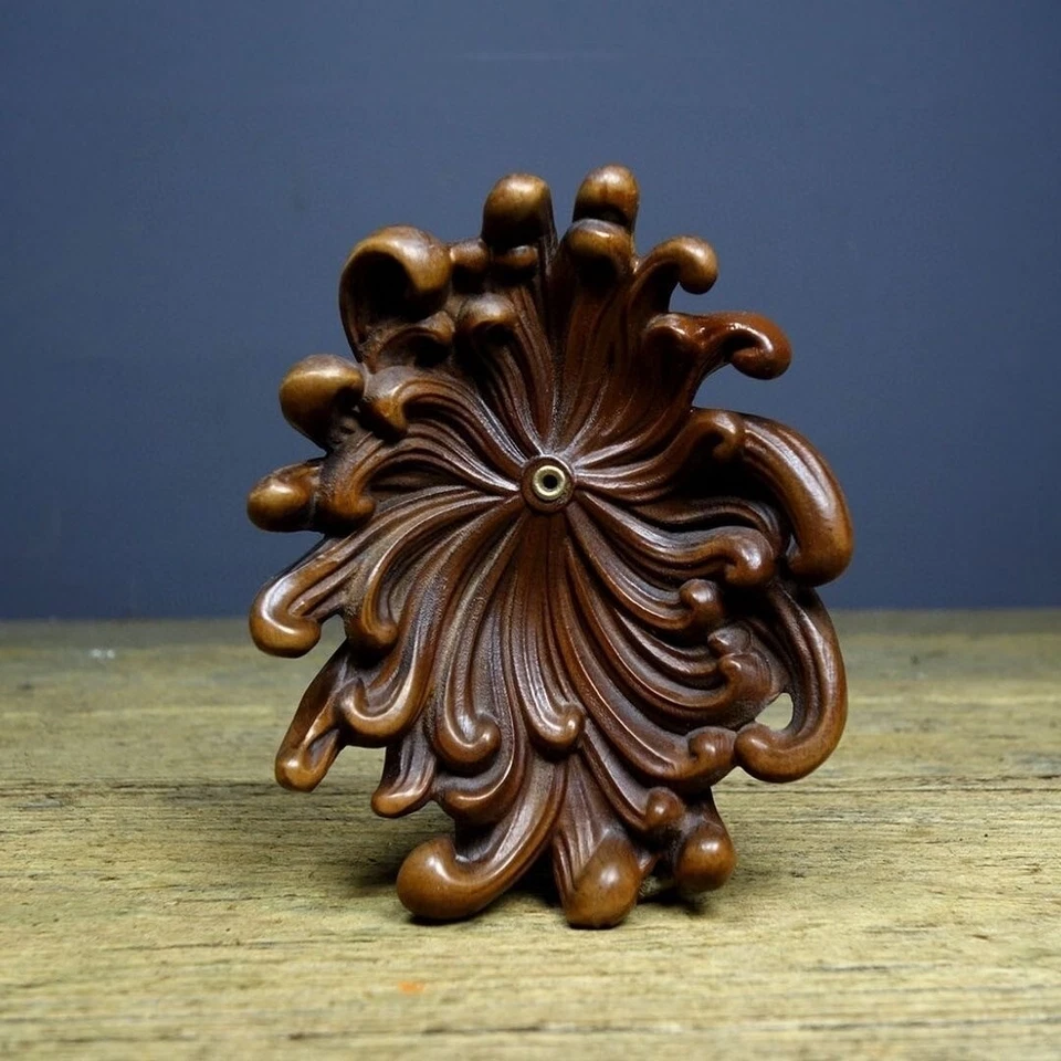 Estatua de crisantemo chino de boj coleccionable quemador de incienso soporte Foto 3 de 4