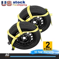Tow Dolly Straps Basket Strap For 14"-22" Tire Car Truck Towing Tire Straps