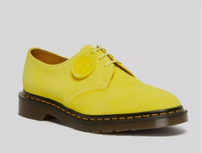 Dr. Martens 1461 MIE C F Steads Suede Leather Yellow Shoes