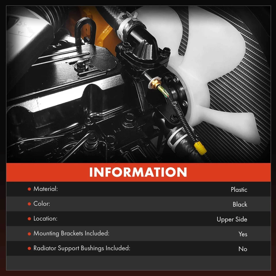 Cobertura de ventilador de refrigeração do radiador do motor superior para Ford Expedition Lincoln Navigator - Imagem 2 de 4