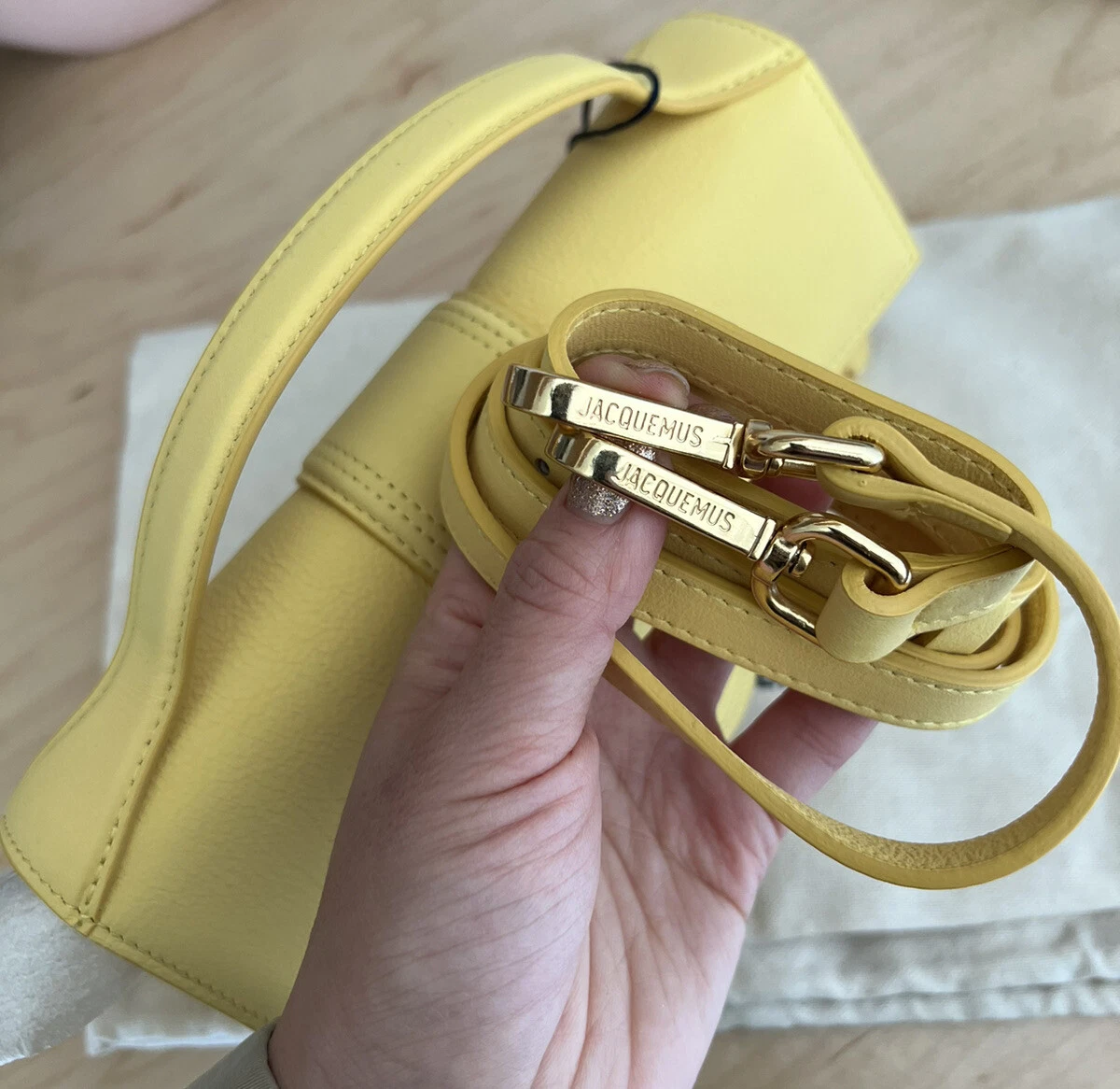 Jacquemus Le Chiquito Leather Mini Bag in Yellow