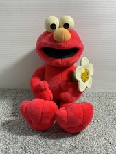 2003 Fisher Price Sesame Street Elmo Loves You Talking Singing Doll With Flower