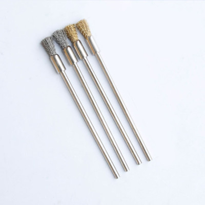 HIGHTBRUSH MINIATURE END BRUSHES IN STAINLESS BRASS NYLON SOFT BRISTLE