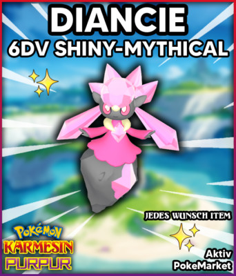 Diancie   SHINY 6DV   Pokemon Karmesin und Purpur Lvl 100 Battle Ready + VGC
