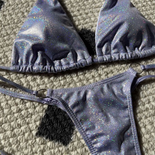 Damen Bikini Sets Sexy Glitzer BH mit Thongs Bademode Badeanzug Summer Beachwear - Picture 12 of 60