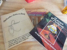  3 STAINED GLASS PATTERN BOOKS PRE-OWNED 69A 