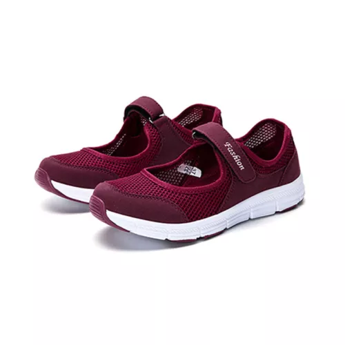 Women's Mary Jane Shoes Sport Lightweight Magic Tape Walking Non-slip Sneakers - Picture 15 of 43