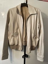 Bally Leather & Suede Reversible Beige/brown Short Vintage Ladies Jacket Size S