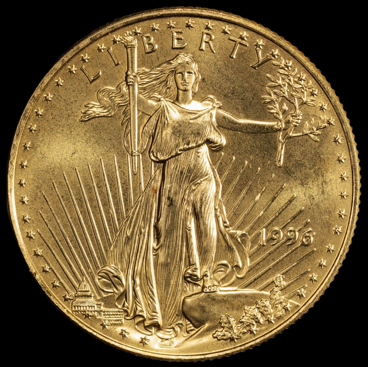 1996 $25 American Gold Eagle PCGS MS68 1/2 oz Gold Rare Key Date