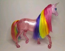 Barbie Dreamtopia Magical Lights Unicorn with Rainbow Mane - Lights  Sound EUC