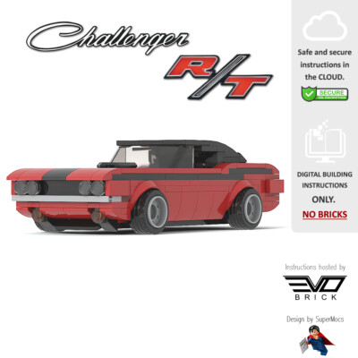 Digitale Bauanleitung: Dodge Challenger R/T 1970 rot (MOC-00040)